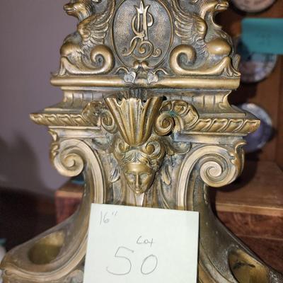 Heavy brass table lamp.