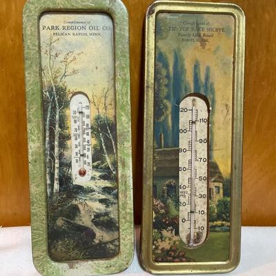 2 vintage thermometers