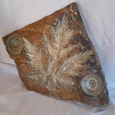 Jim Gunter Leaf Sculpture & Metal Fern Wall Hanging (LR-SD)