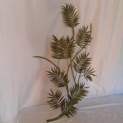 Jim Gunter Leaf Sculpture & Metal Fern Wall Hanging (LR-SD)