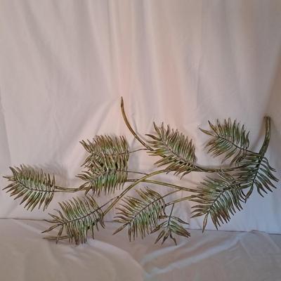 Jim Gunter Leaf Sculpture & Metal Fern Wall Hanging (LR-SD)
