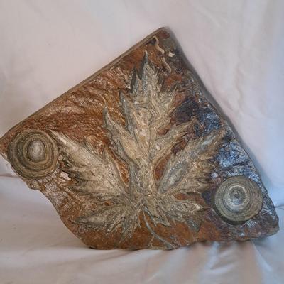 Jim Gunter Leaf Sculpture & Metal Fern Wall Hanging (LR-SD)