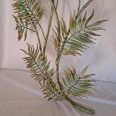 Jim Gunter Leaf Sculpture & Metal Fern Wall Hanging (LR-SD)