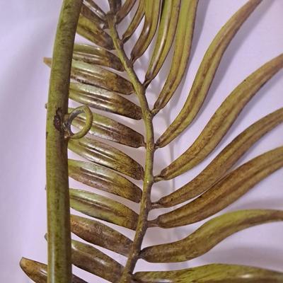 Jim Gunter Leaf Sculpture & Metal Fern Wall Hanging (LR-SD)