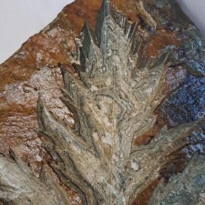 Jim Gunter Leaf Sculpture & Metal Fern Wall Hanging (LR-SD)