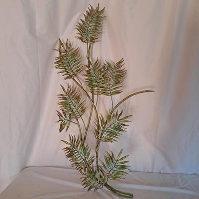 Jim Gunter Leaf Sculpture & Metal Fern Wall Hanging (LR-SD)