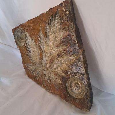 Jim Gunter Leaf Sculpture & Metal Fern Wall Hanging (LR-SD)