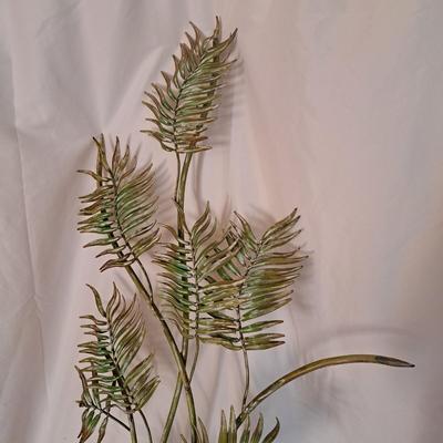 Jim Gunter Leaf Sculpture & Metal Fern Wall Hanging (LR-SD)