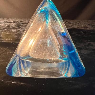 Blue Glass Murano Style Glass Fish Figurine Plus a Vase (D-RG)