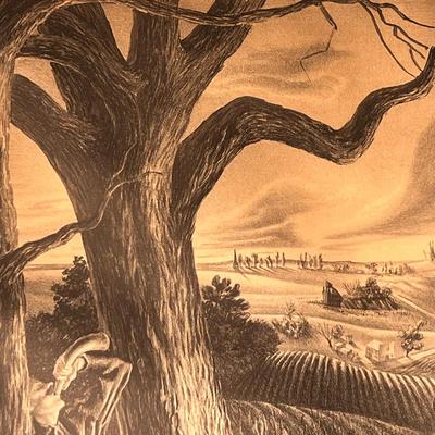 John S. DeMartelly ‘Blue Valley Fox Hunt’ Signed Original Lithograph (D-RG)