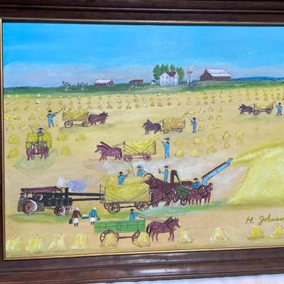 H. Johnson harvesting art