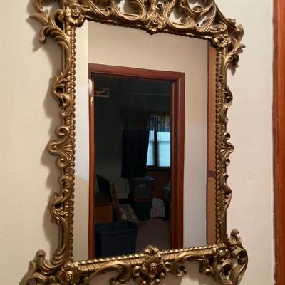 Fancy gold mirror