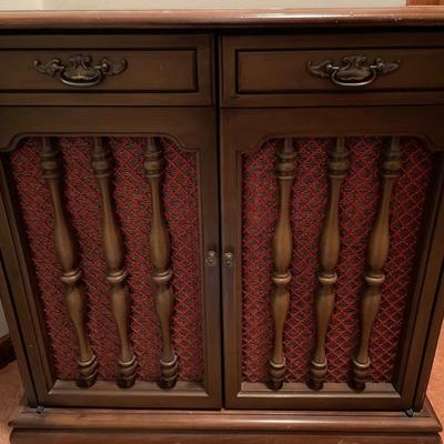 Vintage cabinet with albums