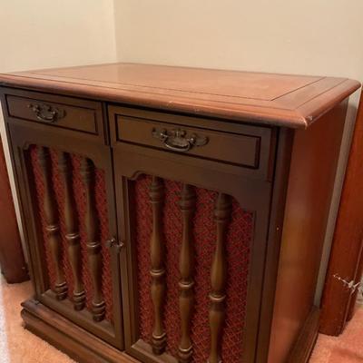 Vintage cabinet with albums