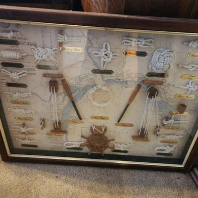 Nautical theme shadow box