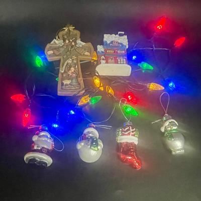 Christmas Decor Lot: Ornaments, Lights, and more!