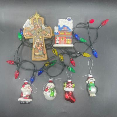 Christmas Decor Lot: Ornaments, Lights, and more!