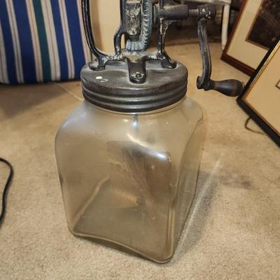 Antique butter churn