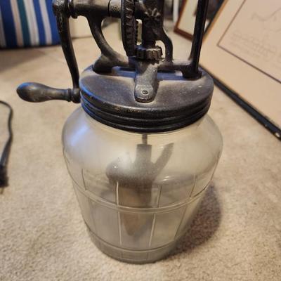 Antique butter churn