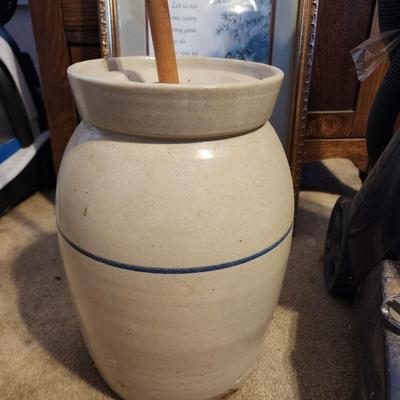 Antique butter churn crock
