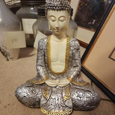 Silver and gold tone Buddha