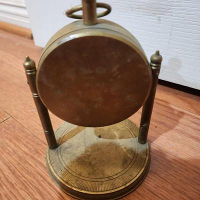 Brass clock.