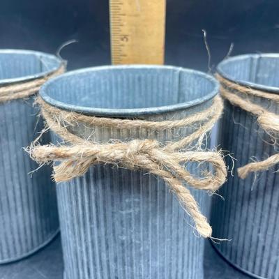 Set of 3 Metal Ornamental Cans