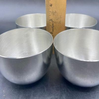 Kirk Stieff Pewter Jefferson Monticello Cups P50 Set of 4
