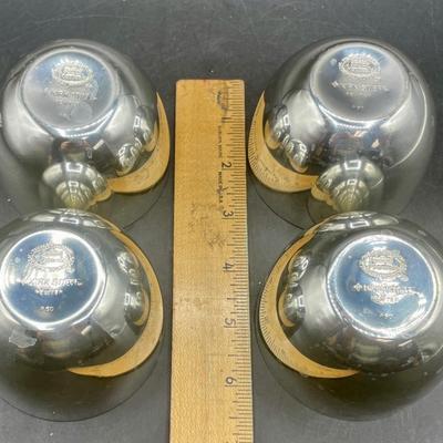 Kirk Stieff Pewter Jefferson Monticello Cups P50 Set of 4