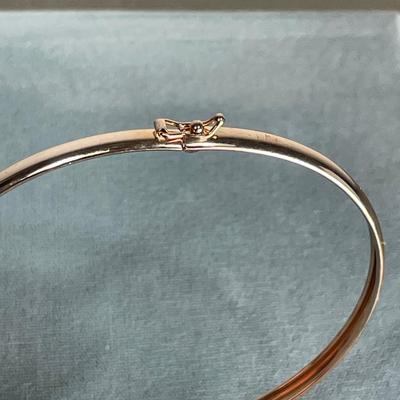 Gold over Sterling Silver bangle Bracelet