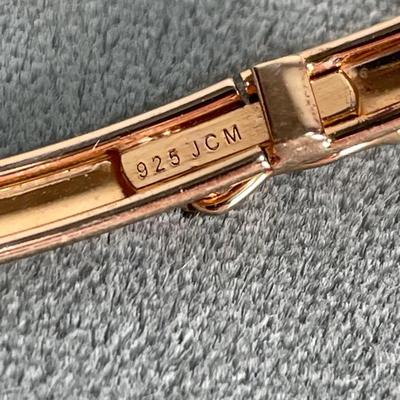 Gold over Sterling Silver bangle Bracelet