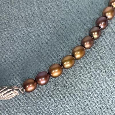 Bronze Pearl Necklace