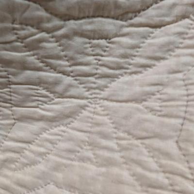 Ca. 1927 Double Wedding Ring Quilt Multi-Color Pieces Against A White Background 80 x 66 Inches #4