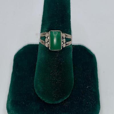 Antique Native American Pawn Silver and Turquoise Ring