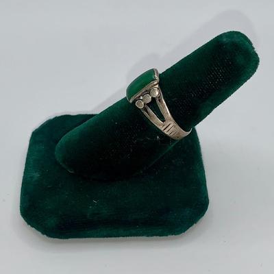 Antique Native American Pawn Silver and Turquoise Ring