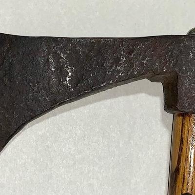 Vintage Metal Native American Axe Head W/Modern Handle