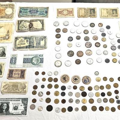 Foreign Currency and Coins Lot