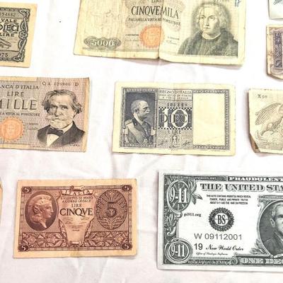 Foreign Currency and Coins Lot