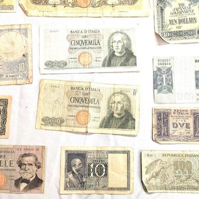 Foreign Currency and Coins Lot