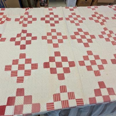 Patchwork quilt With 30 Block Designs In Assorted Calicos 90 x 72 Inches #12