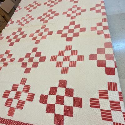 Patchwork quilt With 30 Block Designs In Assorted Calicos 90 x 72 Inches #12