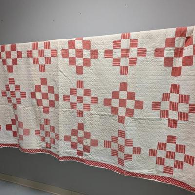 Patchwork quilt With 30 Block Designs In Assorted Calicos 90 x 72 Inches #12
