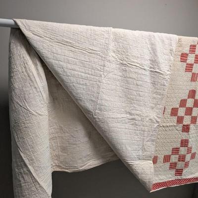Patchwork quilt With 30 Block Designs In Assorted Calicos 90 x 72 Inches #12