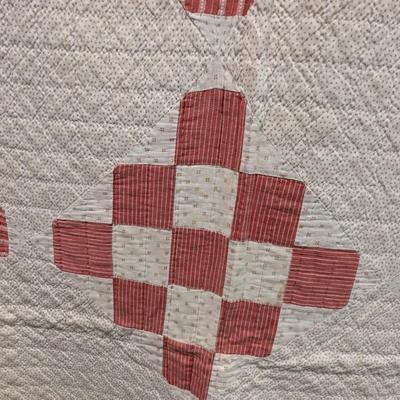 Patchwork quilt With 30 Block Designs In Assorted Calicos 90 x 72 Inches #12