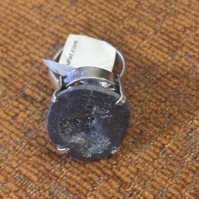 Titanium Druzy Ring NWT $54.99 size 6.25