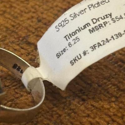 Titanium Druzy Ring NWT $54.99 size 6.25