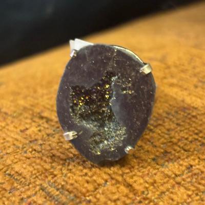 Titanium Druzy Ring NWT $54.99 size 6.25