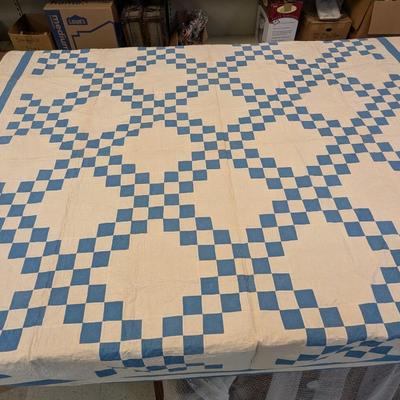 Sale Photo Thumbnail #2716: Blue binding, reverse white, Quilting and condition good