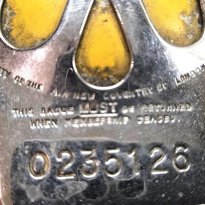 British AA Vintage Car Badge