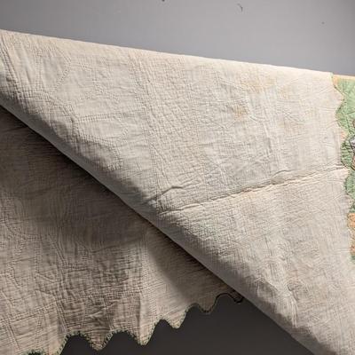 Ca. 1920 Dresden Plate Patchwork Quilt. 84 x 68 Inches #23